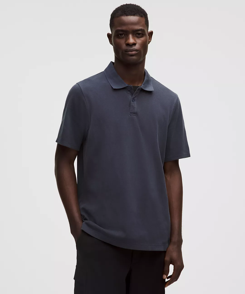 Cotton Pique Short-Sleeve Polo Shirt 