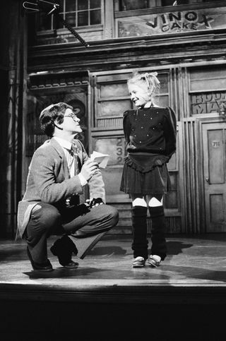 Drew Barrymore as a little girl on the snl stage