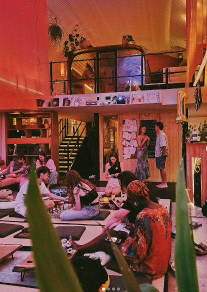 an image of the interior of the sauna social club