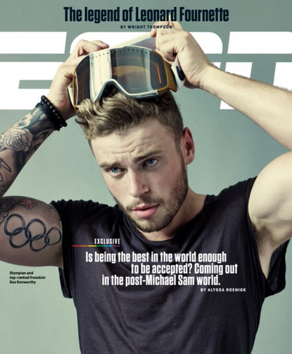 ESPN cover featuring Gus Kenworthy.