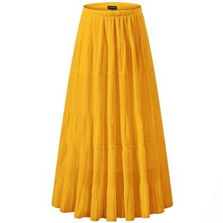 Yellow maxi skirt from Amazon