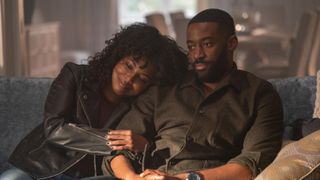 Adrienne Warren and Ashley Thomas as Benny and Byron in a touching moment in Black Cake