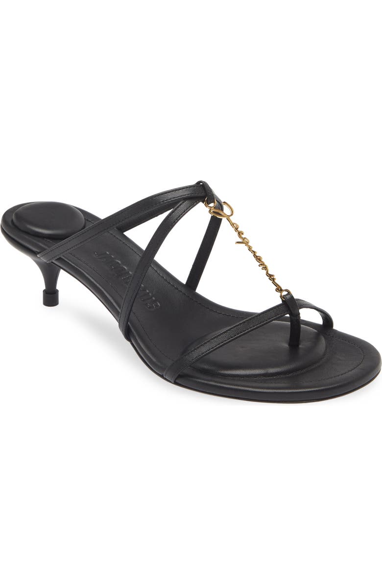 Strappy Logo Charm Sandal