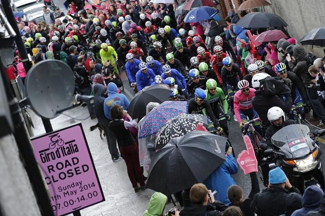 Fans were out in great numbers despite foul weather