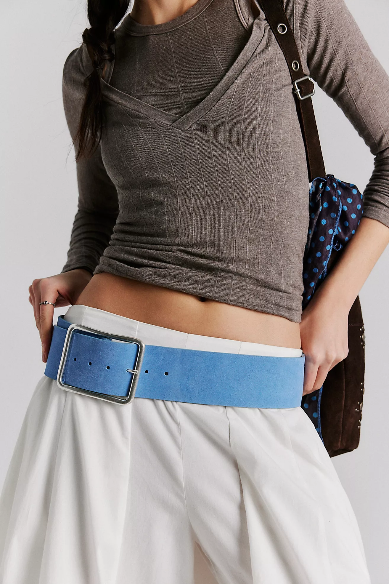 Suede Hex Hip Belt