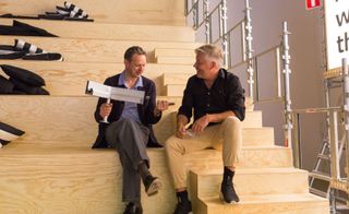 Man sitting on stair