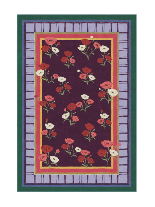 Ambroeus Royal Plum Flatwoven Rug, 6' x 9'
