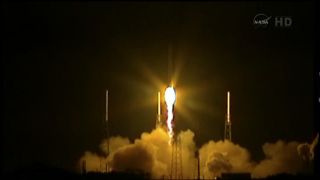 SpaceX Falcon 9 rocket launches on May 22, 2012 from Florida.