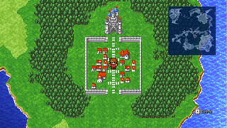 The iconic starting town of the original Final Fantasy in the Pixel Remaster