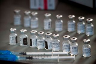 Vials of the Pfizer-BioNTech Covid-19 vaccine.
