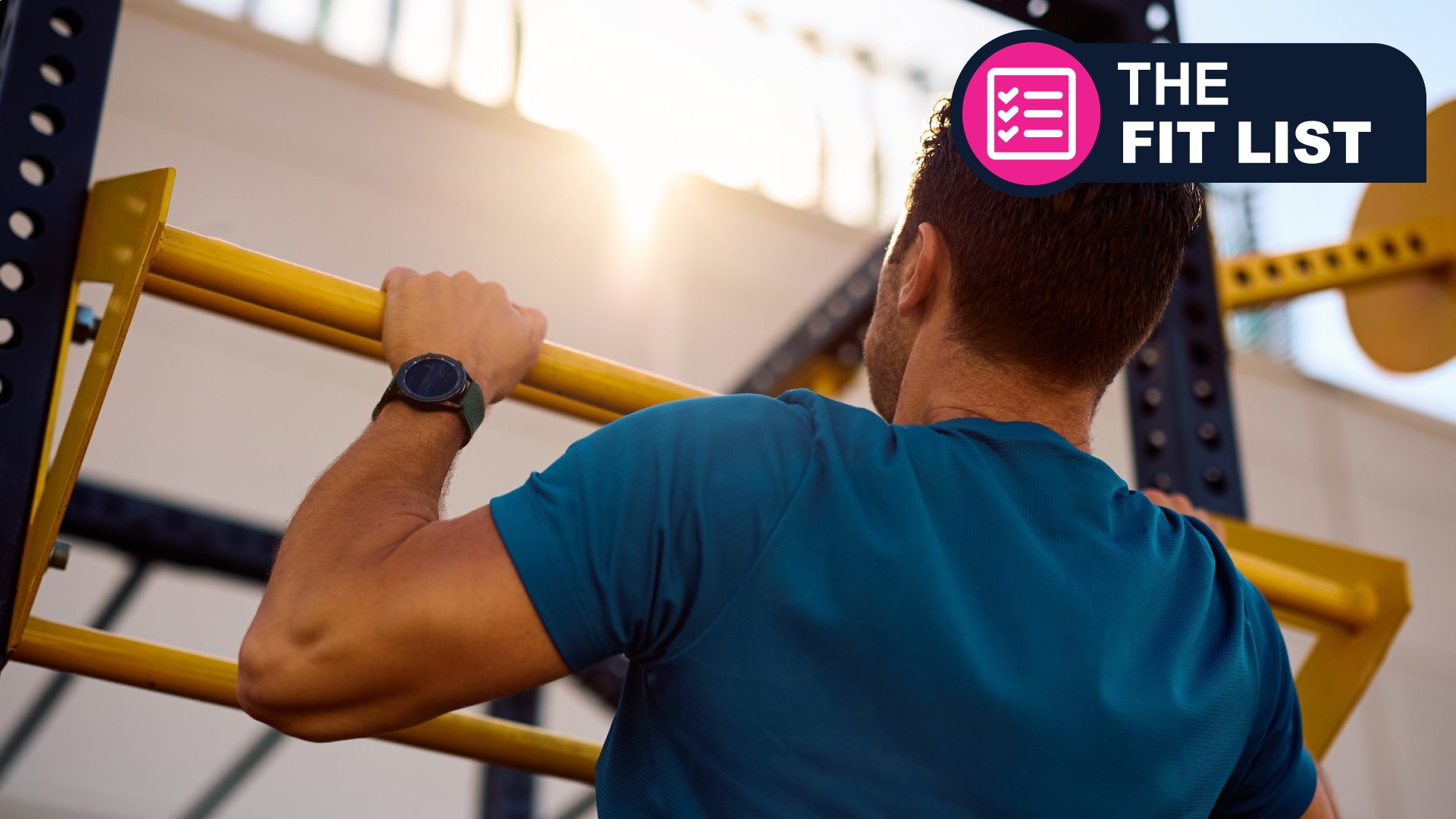 Man doing pull-ups