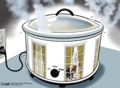 Political Cartoon U.S. Trump loss anger