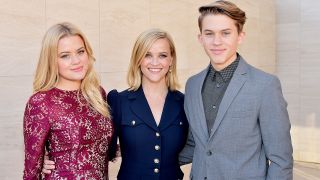 Reese Witherspoon with her daughter Ava and son Deacon on the red carpet.