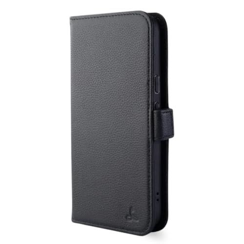 Genuine Leather Wallet Case, dappled Black