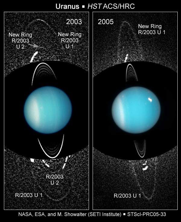 new moons and rings found at uranus space