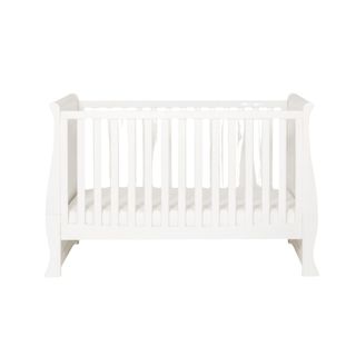 An image of the Silver Cross Nostalgia White Convertible Cot Bed to Toddler Bed