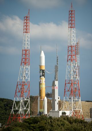 H-IIA Rocket Rolls Out to Launch Pad