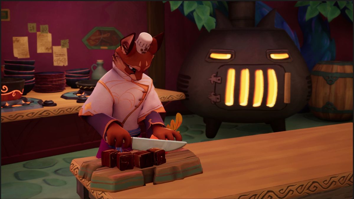 Screenshots from Beastro, a cozy farming and card-battling fantasy adventure, coming to Xbox Game Pass in 2026.