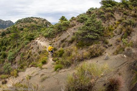 A racer descends on the final day