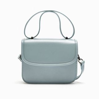 handbag top handle bag in grey-blue