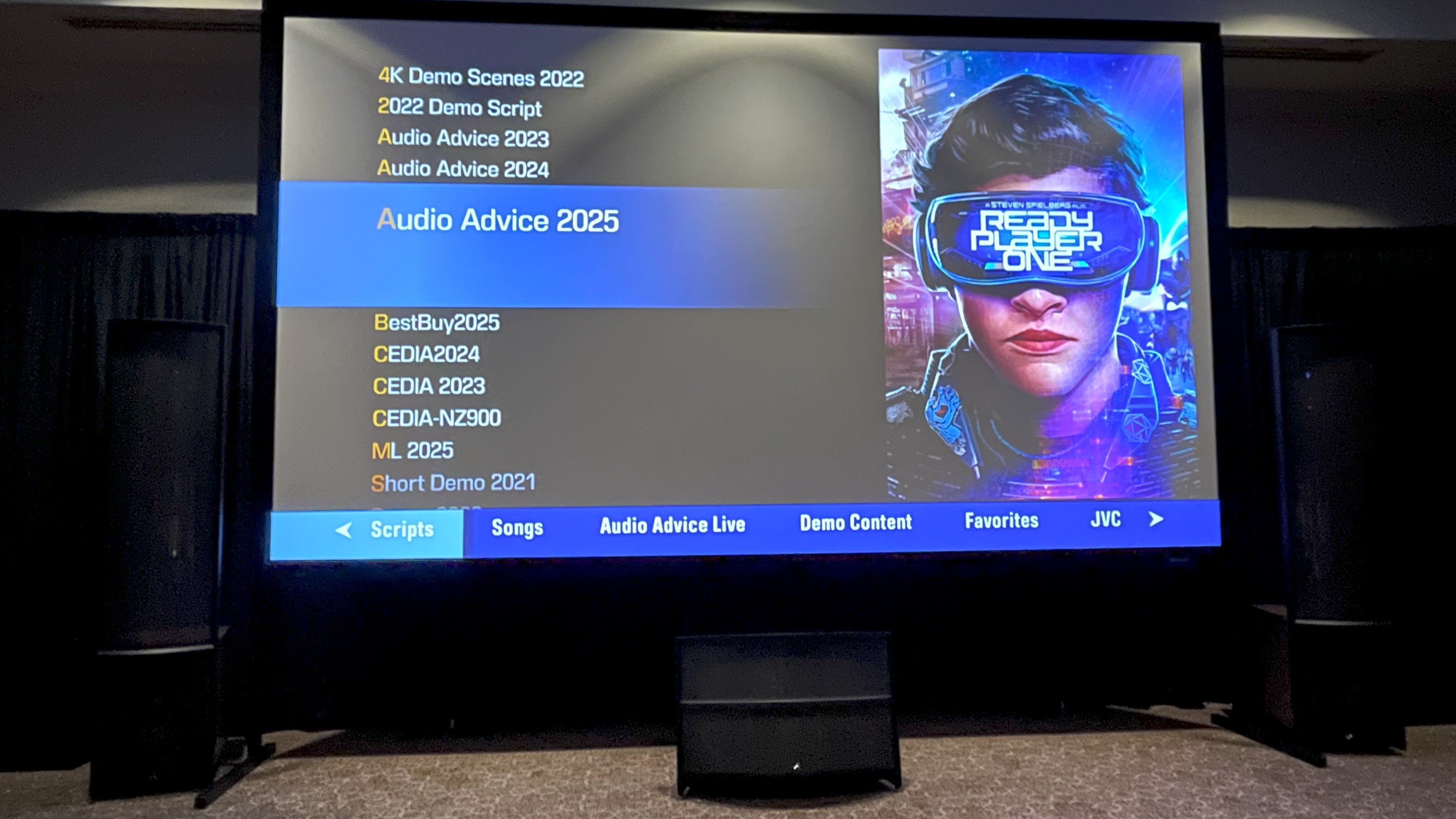 MartinLogan speaker system ready player one cued up for playback
