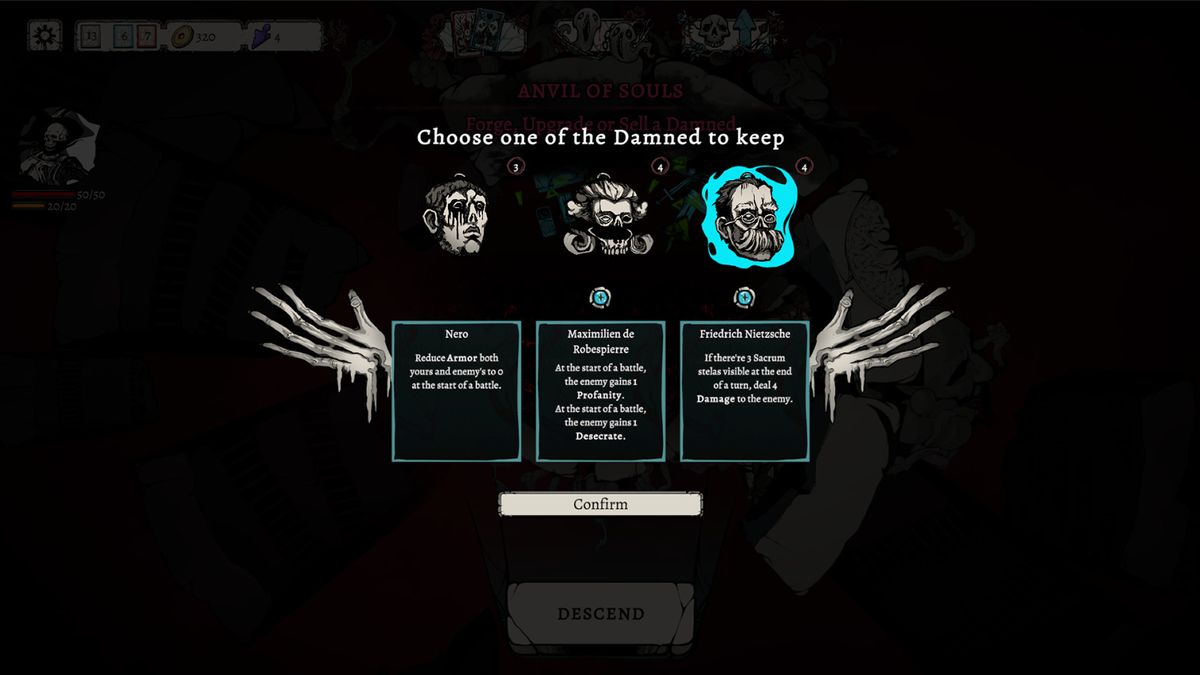 An image from Roguelike deckbuilder Nadir