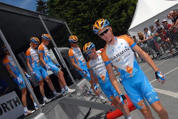 Garmin - Slipstream riders are through signing in.