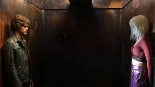 Jeremy Irvine as James Sunderland and Hannah Emily Anderson as Maria in Return to Silent Hill