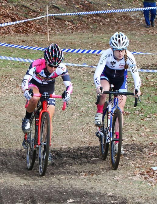 Within a half lap, Arley Kemmerer (PB2 Pro Cycling) and Ellen Noble (Jam Fund/NCC) separated themselves from the pack.
