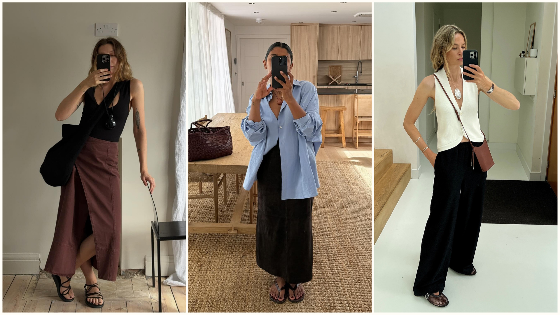An image of the best minimalist summer outfits. 