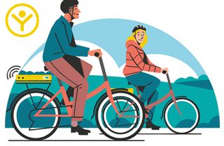 The best e-bike insurance for multiuser discount is Yellow Jersey which has two cyclists illustrated riding side by side