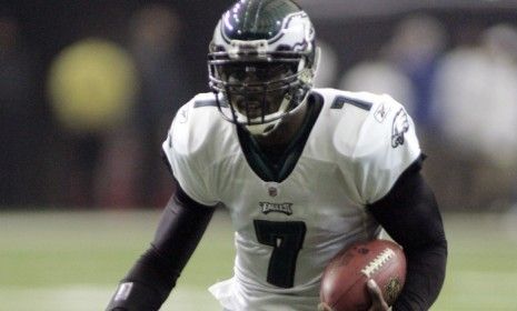 Michael Vick in action against the Washington Redskins