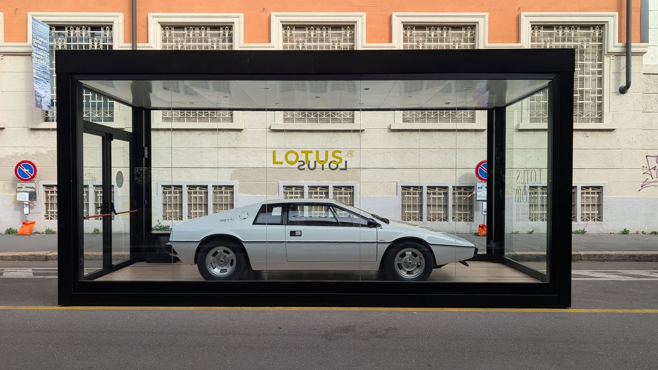 Lotus exhibited the 50-year-old Esprit on Via Tortona