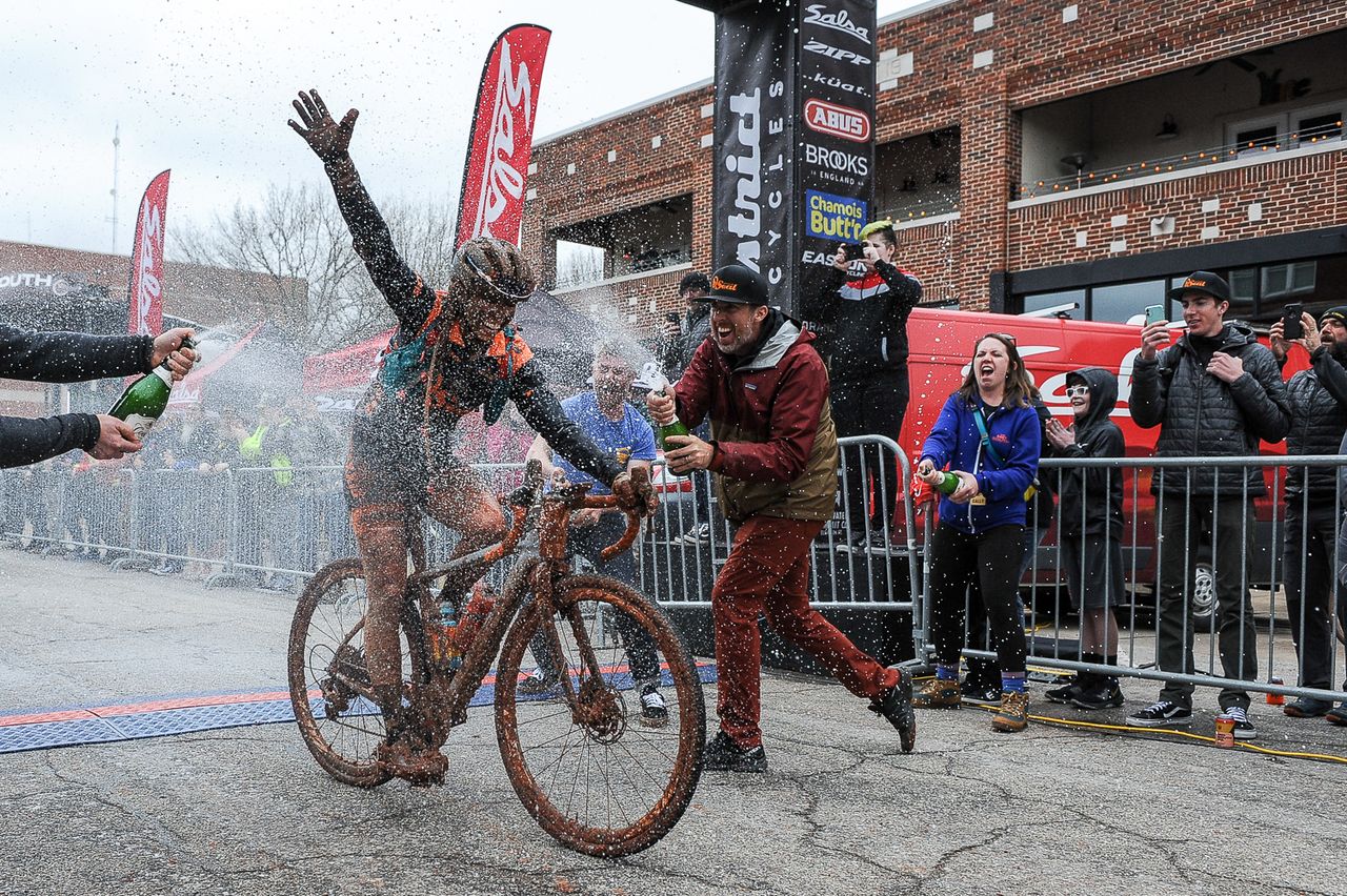 Hannah Finchamp takes the win in the women's race