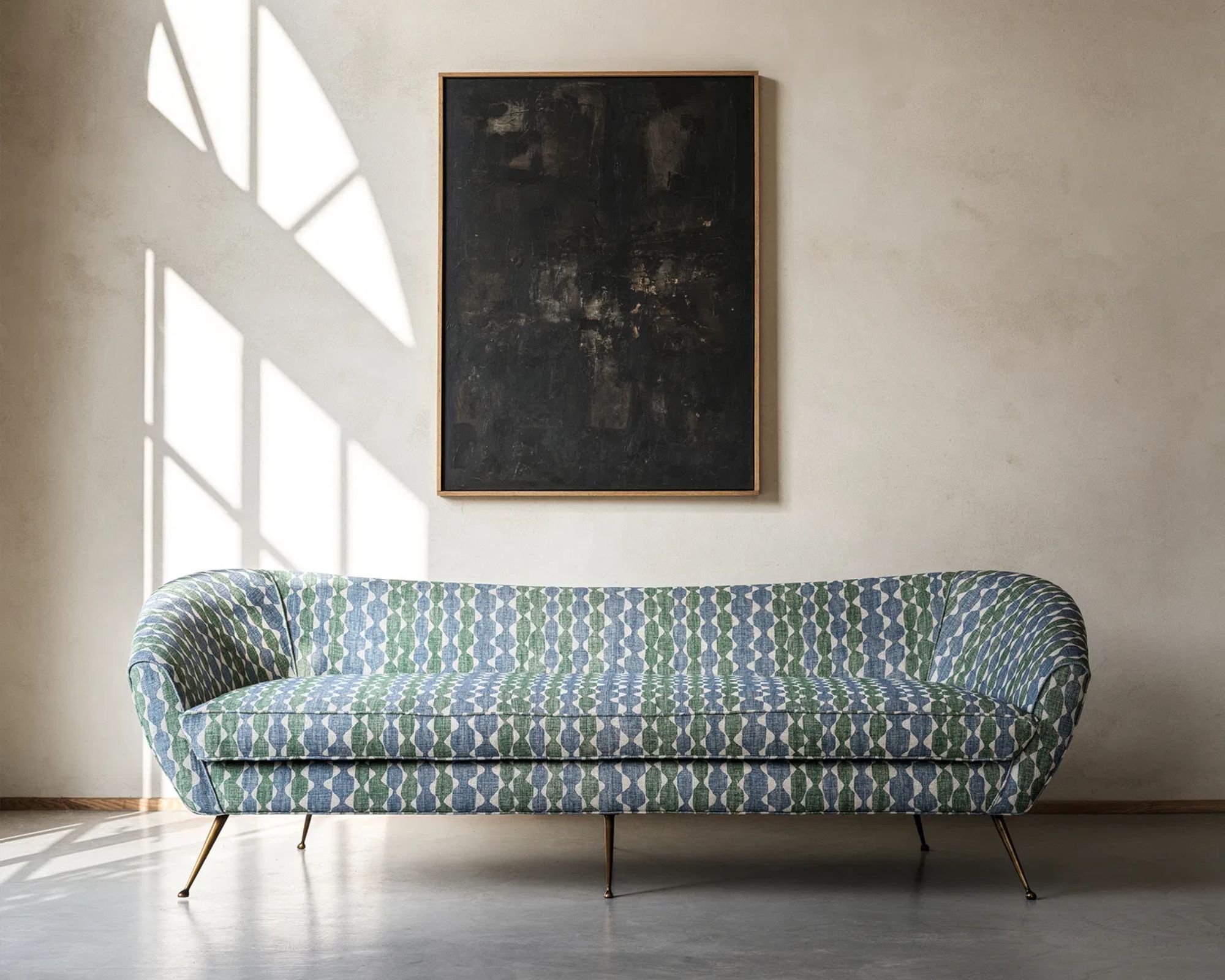 Julian Chichester modern patterened sofa