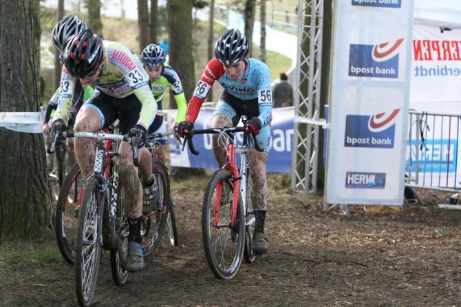 Battling through the traffic at bpost bank troffee's GP Sven Nys in Baal. Ian McShane (Sophisticated Living p/b Bob&rsquo;s Red Mill) rode to a 30th place on the day.