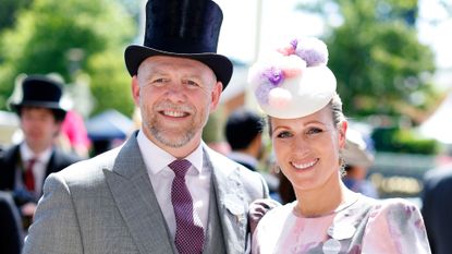 Mike Tindall and Zara Tindall attend day 1 of Royal Ascot at Ascot Racecourse on June 14, 2022 in Ascot, England. 