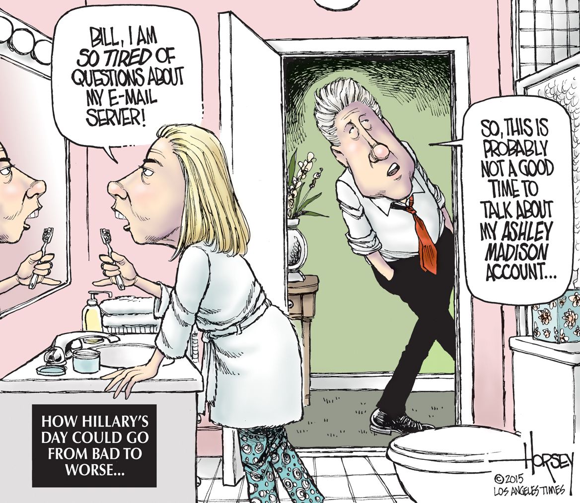 Political cartoon U.S. Hillary Clinton Emails