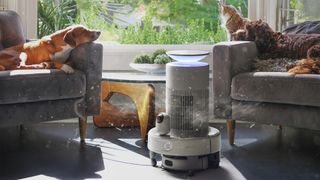 The SwitchBot being used as an air purifier and camera