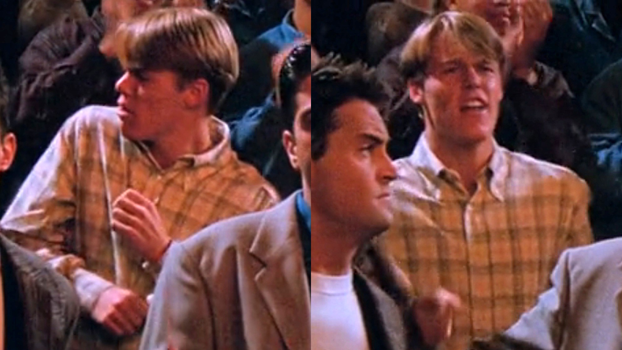 Side-by-side images from Friends' &amp;quot;The One With Five Steaks and an Eggplant&amp;quot; show a background actor who resembles Matt Damon.