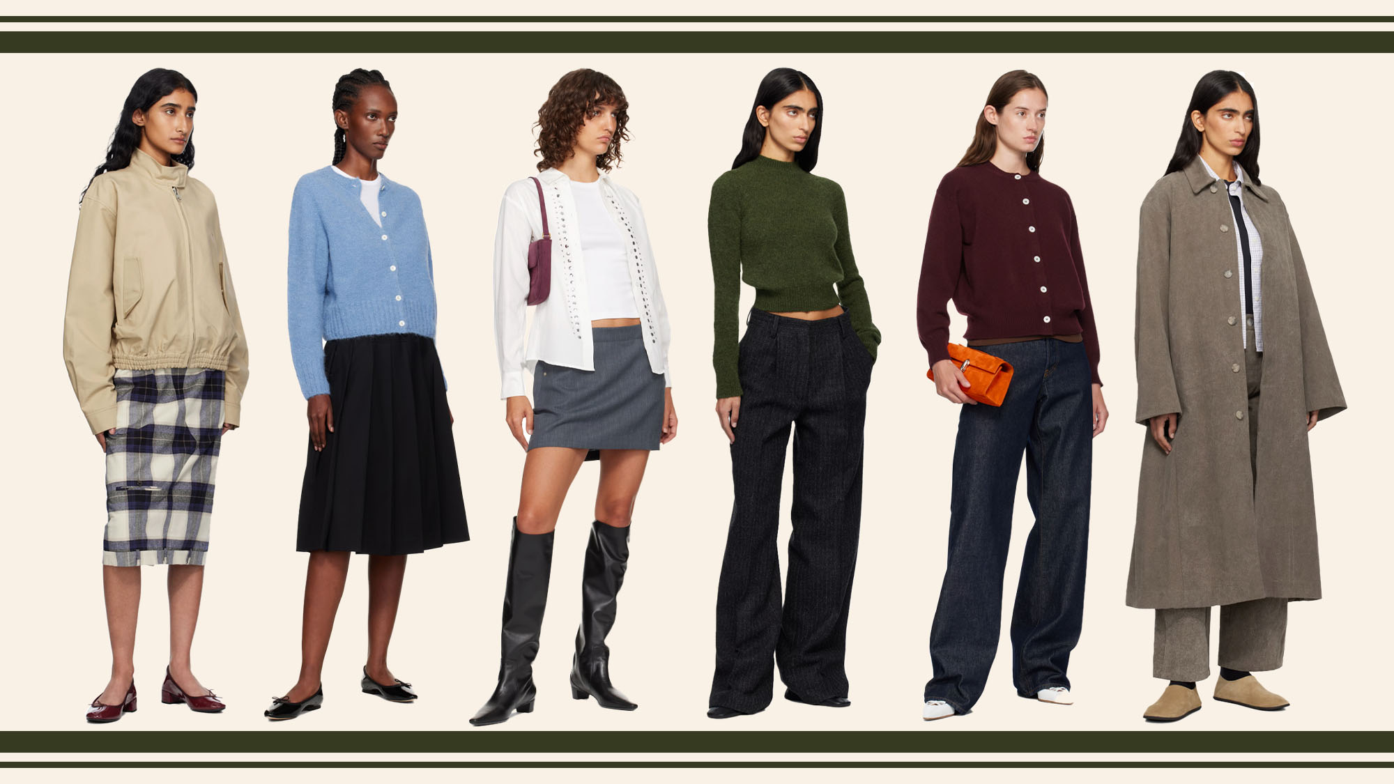 Collage Image of Fall Outfits From SSENSE