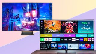 The Bravia 7 II True RGB TV in a side-by-side composite alongside the LG G5 OLED TV