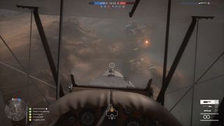 View from a fighter's cockpit.