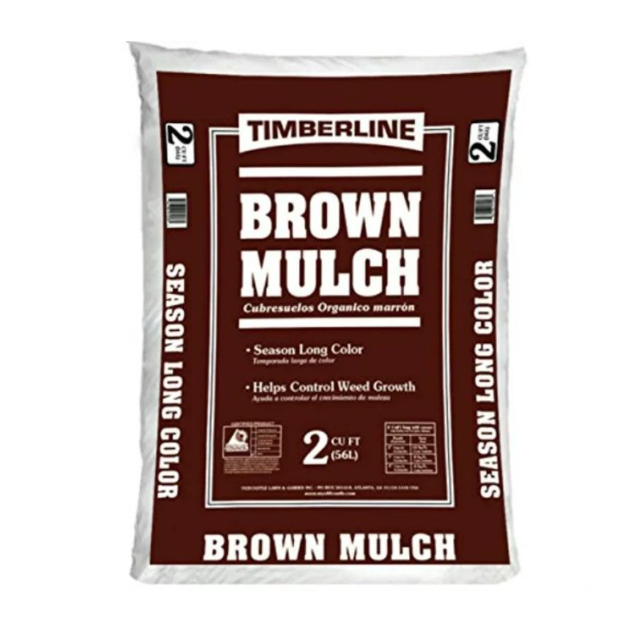 bag of brown mulch