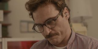 Joaquin Phoenix enjoying his time with Scarlett Johansson's voice in Her