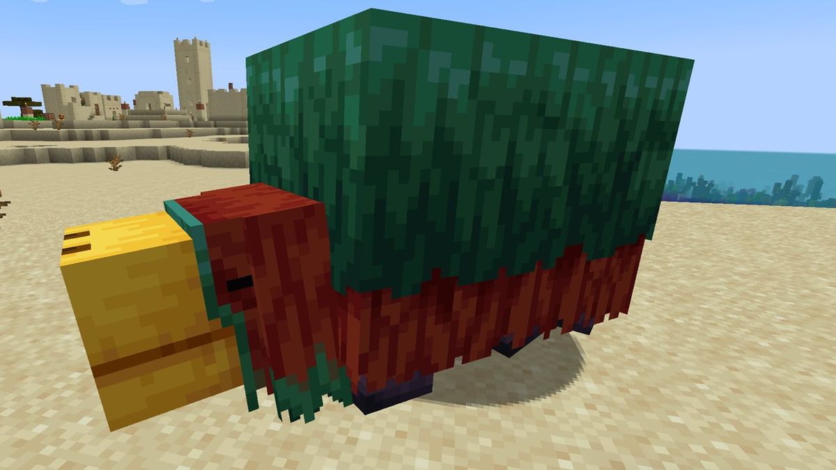 Screenshot of the Sniffer in Minecraft 1.20.