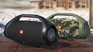 JBL Boombox 2 in black and camouflage colorways