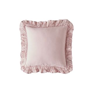 pink cushion with ruffle trim Laura Ashley Idina cushion at Next