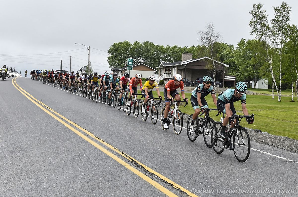 Floyd's Pro Cycling Team working hard at the front of the chase during stage 2 at Tour de Beauce