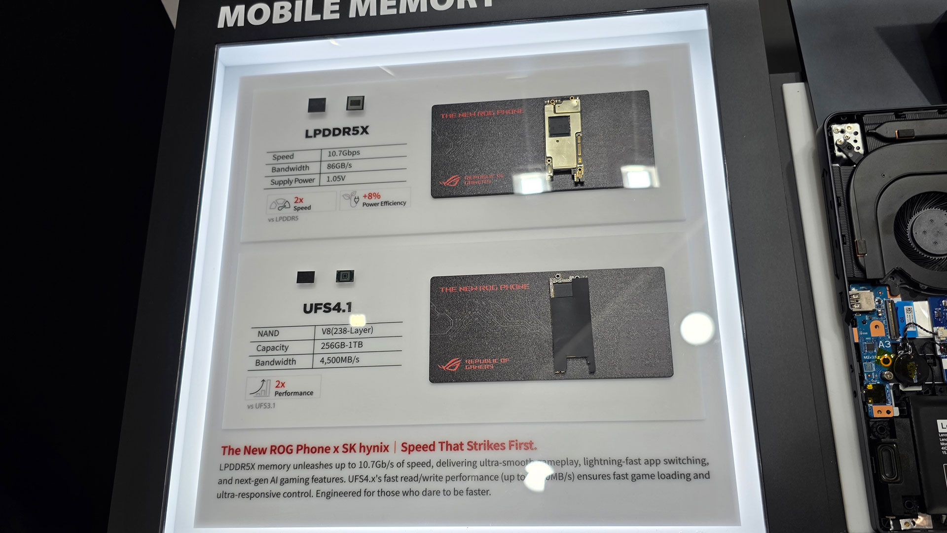 SK hynix showed off its current gen UFS 4.1 solution at Computex